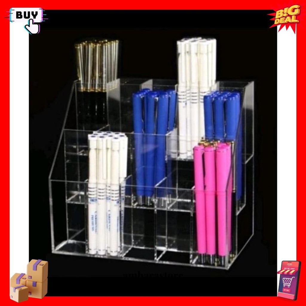 

Akrilik Rak Pulpen/ Display Atk Siap Kirim