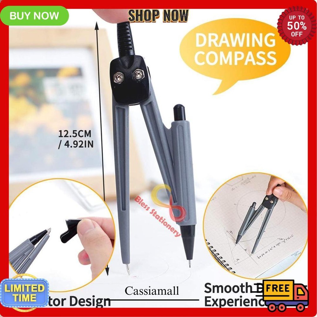 

Jangka Penggaris Busur Sekolah Deli Compass Drafting Set Square Ruler Original Produk