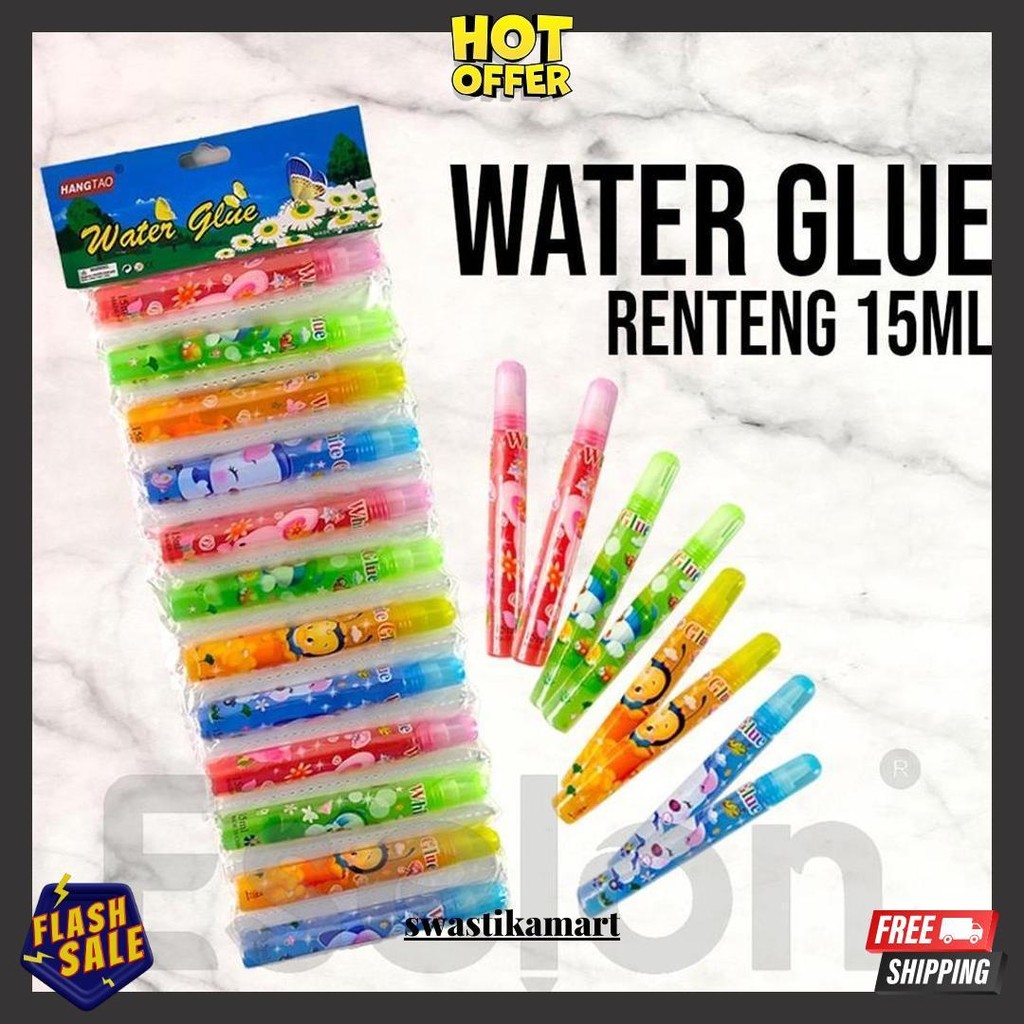 

1 Renteng Lem Renteng Cair/ 12Pcs Lem Cair 15Ml /Water Glue Cod