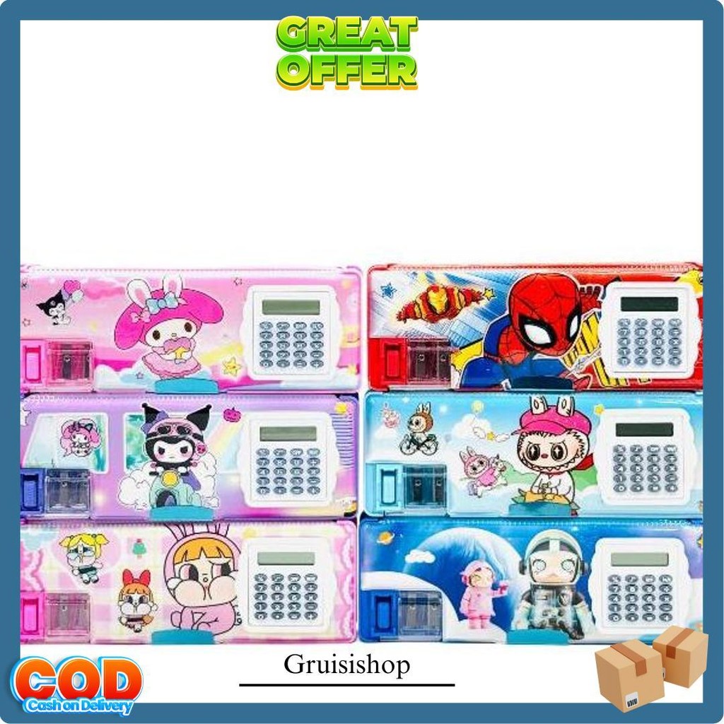 

Kotak Tempat Pensil Magnet Kalkulator Spiderman Frozen Avenger Unicorn Sanrio Kuromi Cinnamorol My Melody Bisa Cod