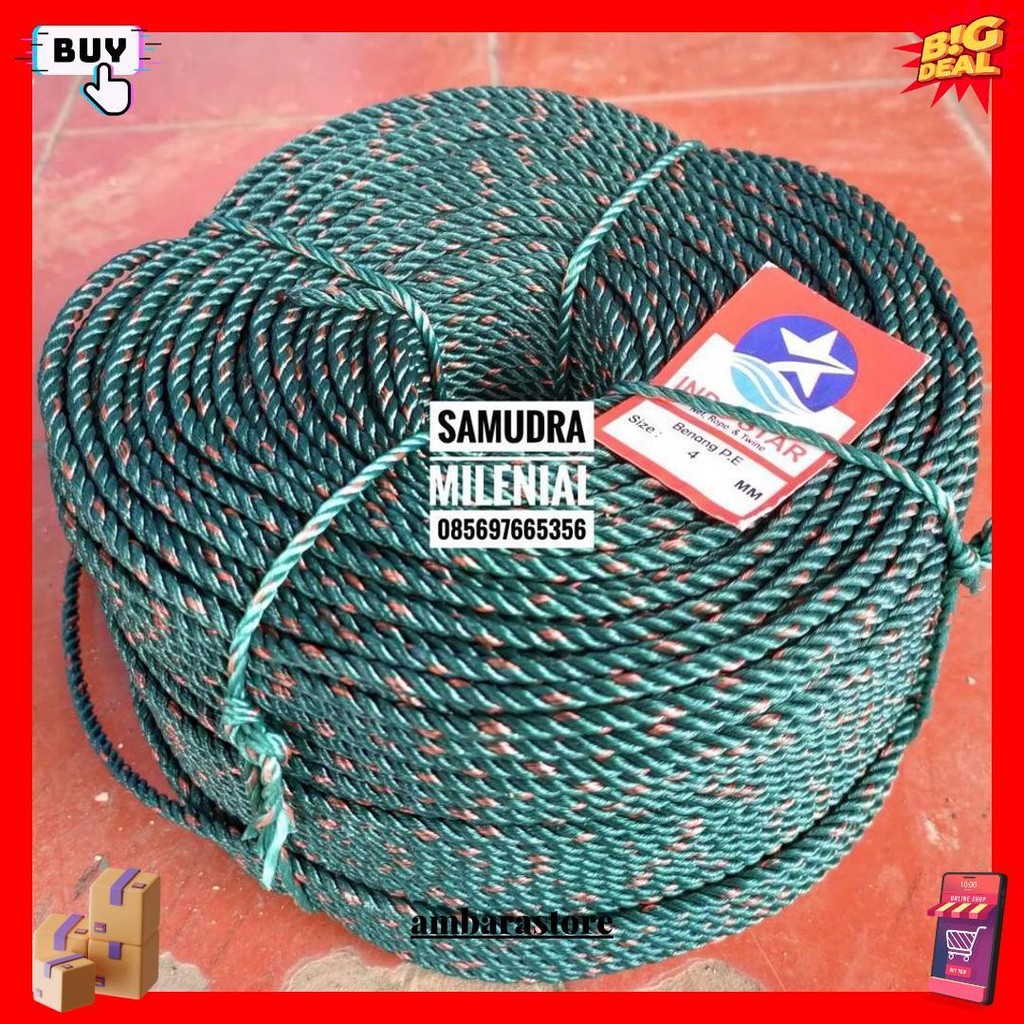 

Tali 4Mm / Tali Tambang 4Mm Pe 1 Rol Murah Siap Kirim