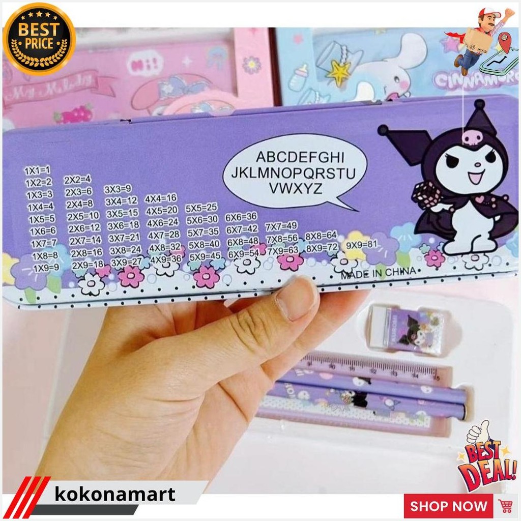 

Kotak Pensil Anak Set 7 In 1 Stationery Hadiah Anak Sanrio / Alat Tulis Tempat Pencil / Alat Tulis Set Kotak Pensil Perlengkapan Alat Tulis Siap Kirim