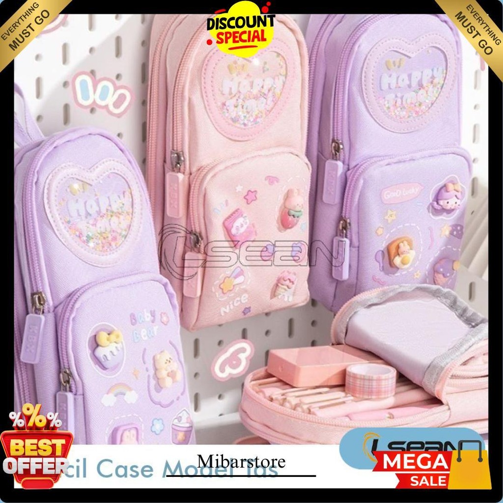 

Pencil Case Hiasan Glitter Karakter 3D Model Tas Lucu Korea Kapasitas Besar Cod