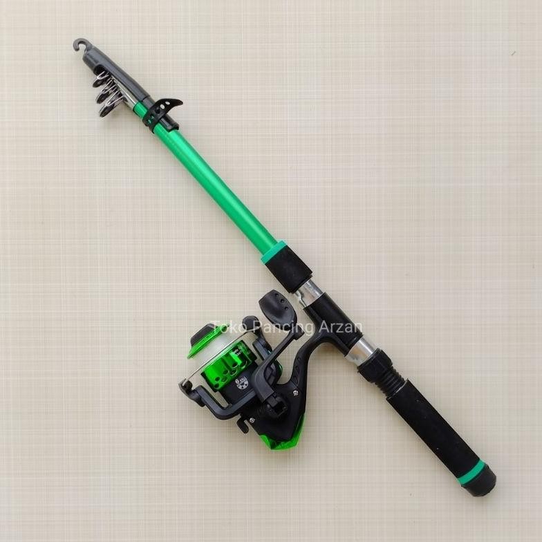 Eh76 1 Set Pancing Joran Antena + Reel Original
