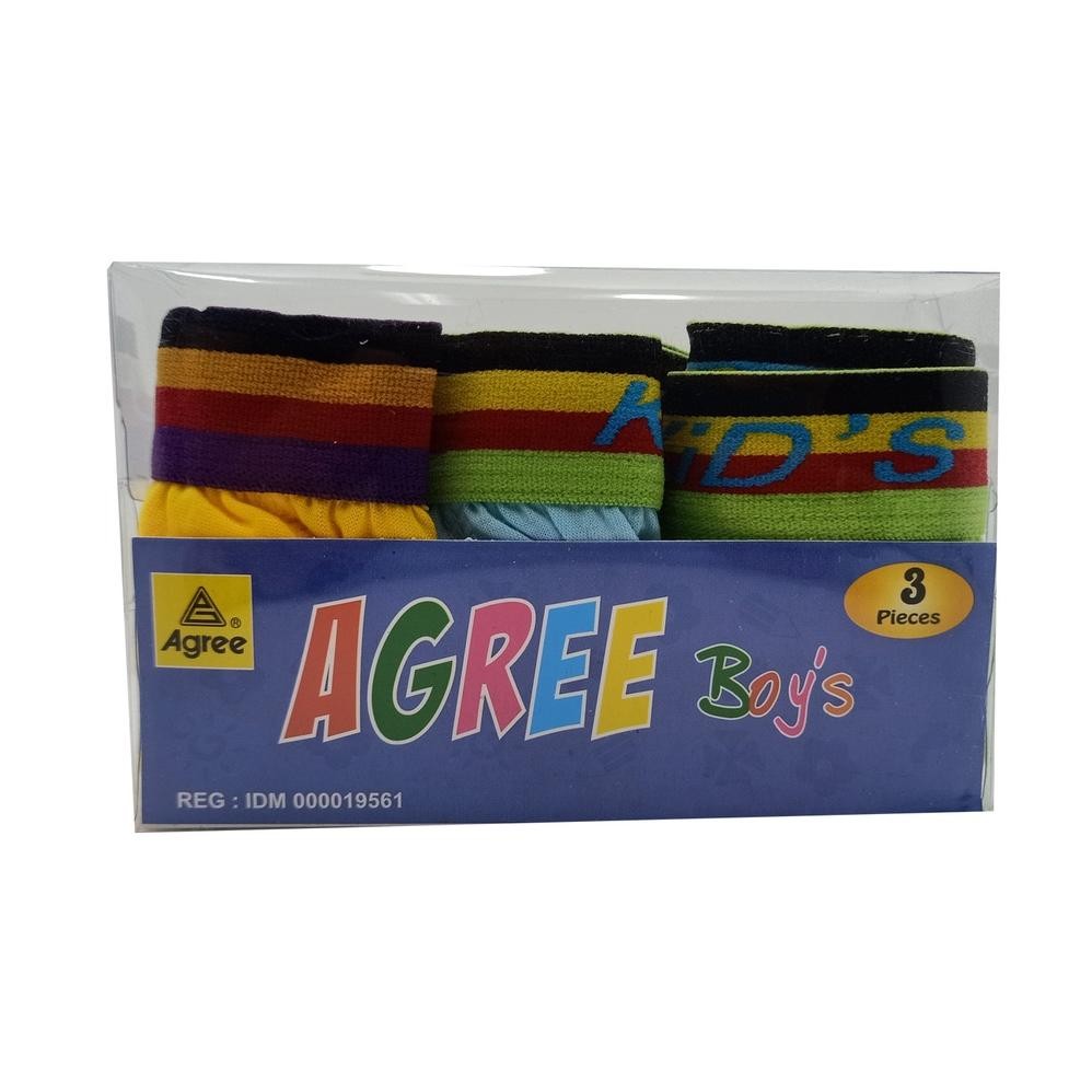 Ragil Busana - Celana Dalam Anak Laki-Laki Agree Boys Cd Anak Cowok Karet Boxer Motif Polos 3 Pcs Ag