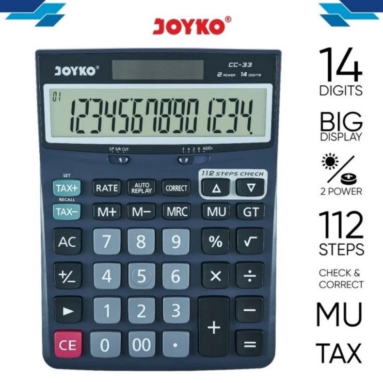 

fx-2 Kalkulator JOYKO CC 33 14 Digit Calculator Big Display CC33 Anti Slip Premium