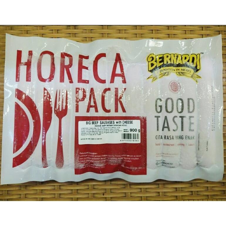 

Bernardi Horeca Beef Sausage with Cheese 900gr Sosis Sapi dengan Keju