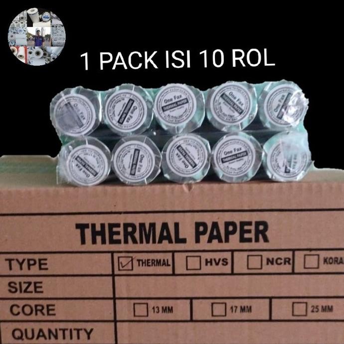 

TERLARIS - 100 roll kertas kasir thermal 57x30mm