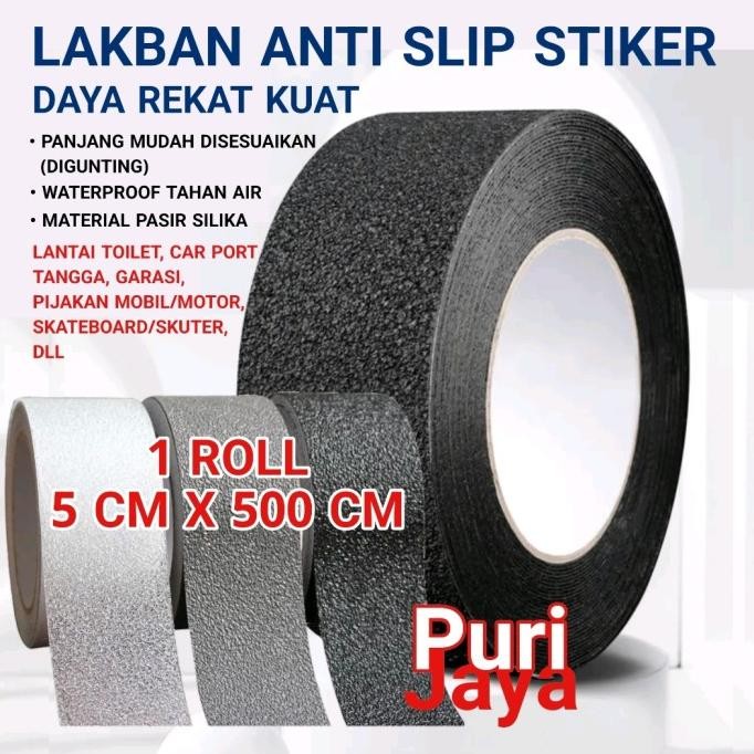 Stiker Lakban Anti Slip Lantai Kamar Mandi Garasi Safety Grip Tangga