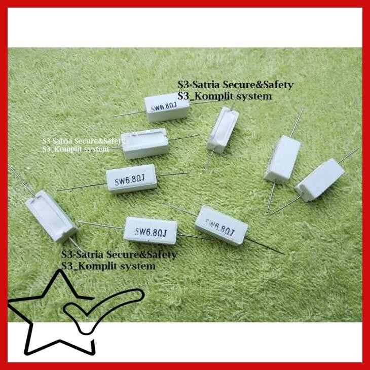 [SSC] R5W6.8 Kapur 6R8 5W 6.8 5 W watt Resistor 6.8ohm 6,8 5Watt ohm