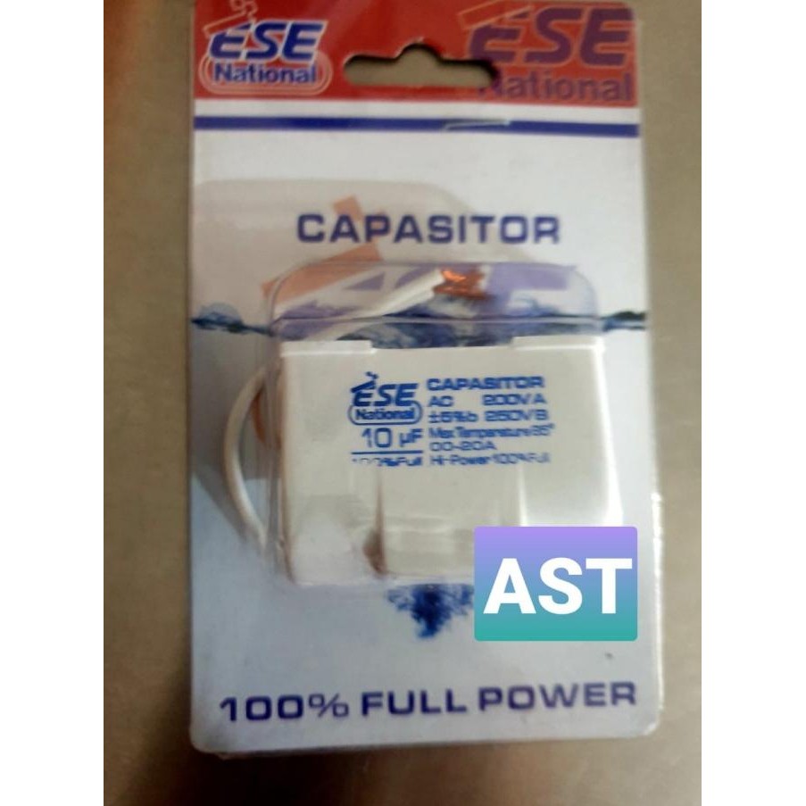 ------] KAPASITOR KOTAK KABEL 10 UF BLISTER - CAPASITOR / ESE NATIONAL