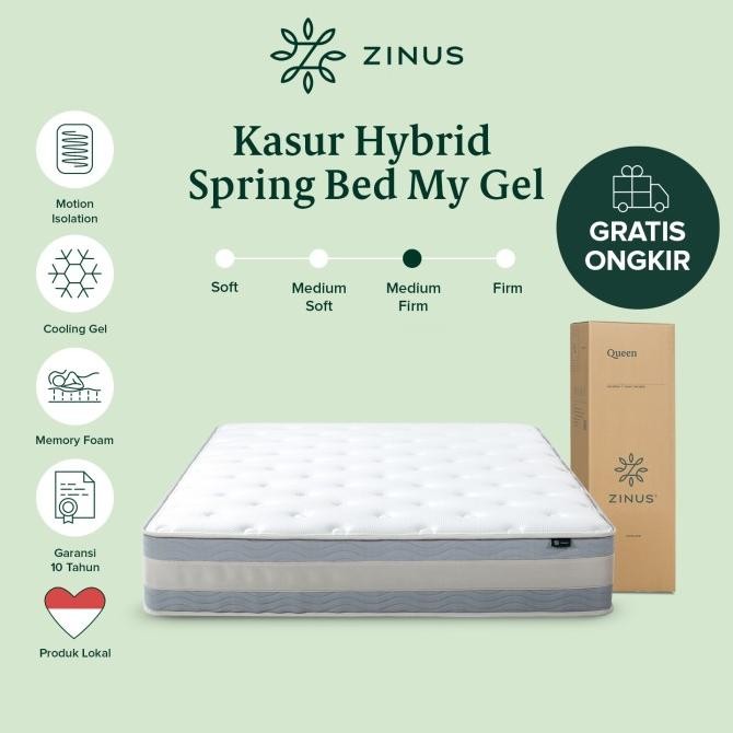 Promo Kasur Spring Bed Hybrid Zinus My Gel Memory Foam Mattress In A Box