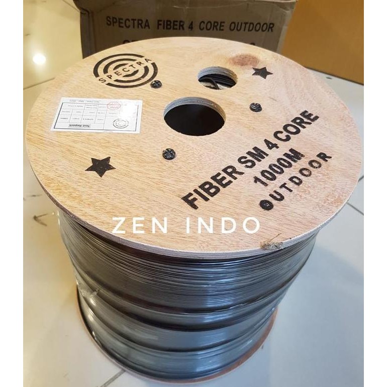 Kabel Fo Fiber Optik 4 Core 3 Sling Dropcore 4 Core 3 Sling Outdoor 1000 Meter New Stok