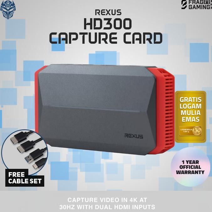 Rexus Hd300 Hd-300 Hdmi Capture Card Video Game Capture Hd 300 New Stok
