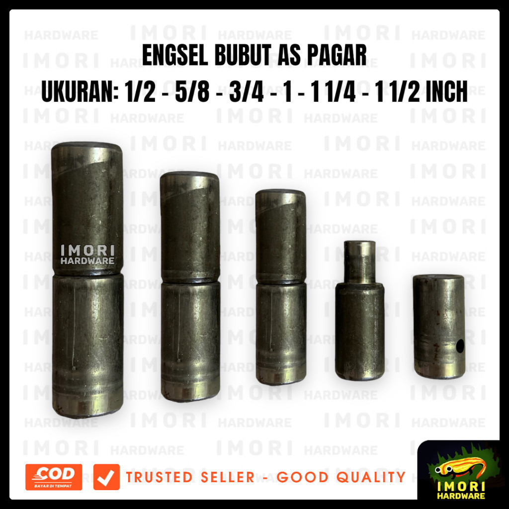 Engsel Bubut 1/2 5/8 3/4 1 1/4 1/2 inch Pagar As