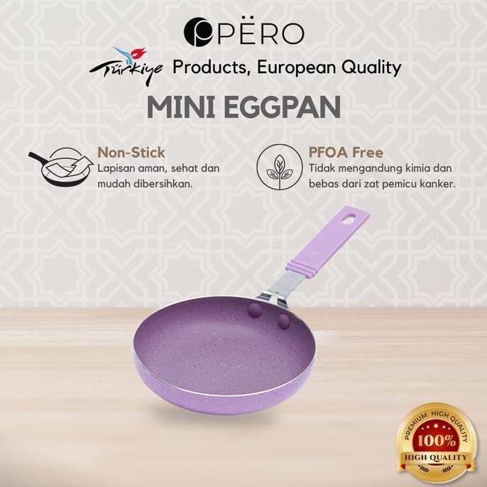 Murah Pero Mini Egg Pan Round 14Cm Nonstick / Wajan Telur Mini Anti Lengket