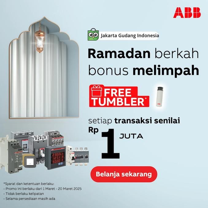 Murah ABB CONTACTOR 3P 65A AF65-30-11-12 48-130VAC/DC Non COD