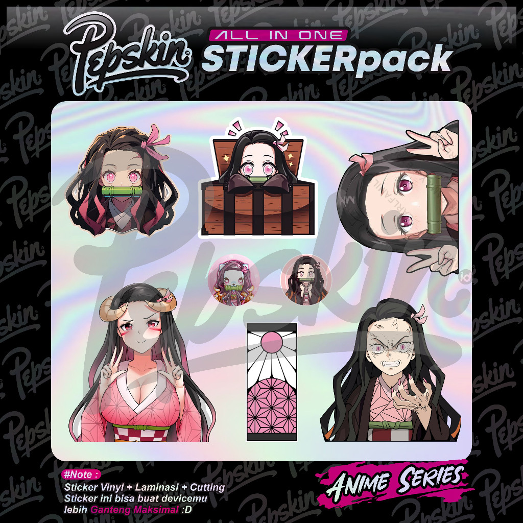 

*PromoTerjangkau* Pack Hologram Demon Slayer Nezuko 01 Garskin Wrap Stiker Premium / X Casing Case COD