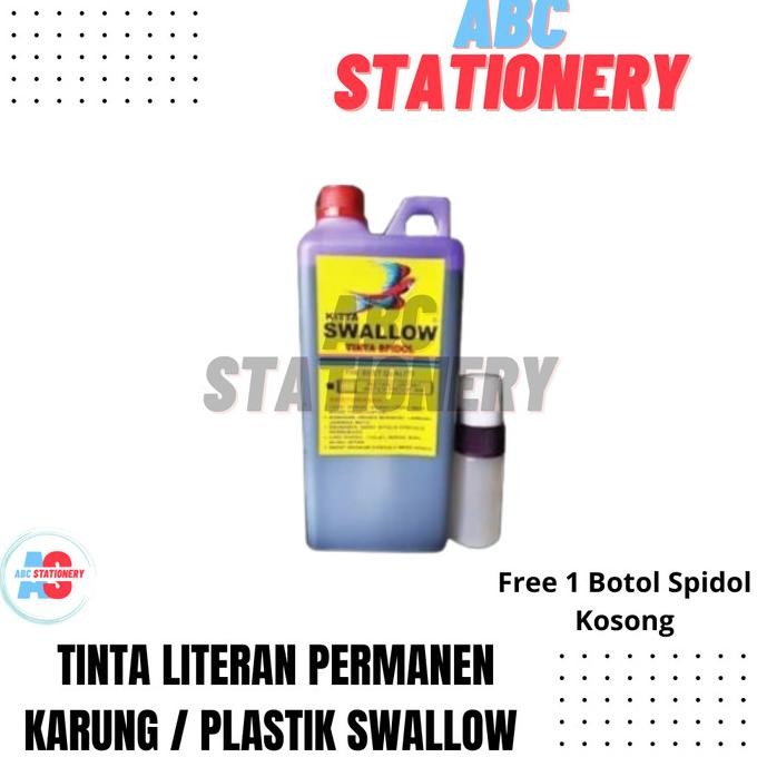 

Murah!! Tinta Literan Permanen Karung / Plastik Bonus Botol