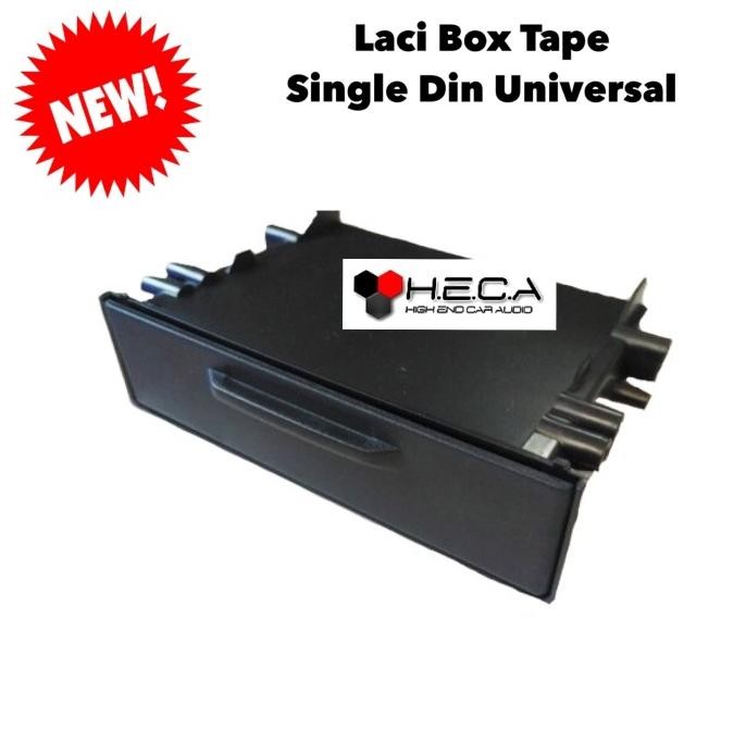 Drawer Laci Tutup Box Bawah Tape Head Unit Single Din Mobil