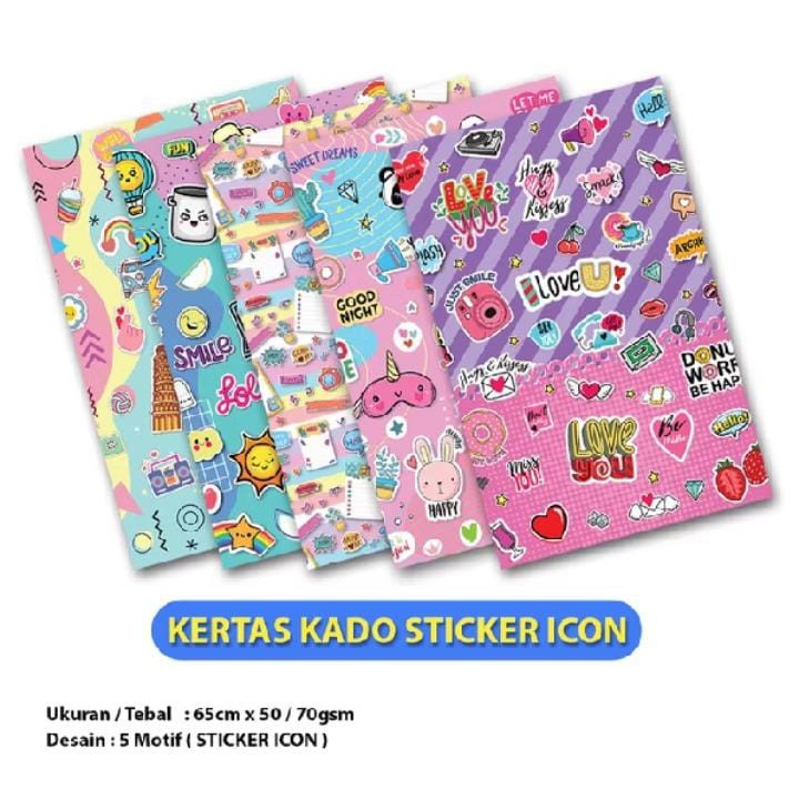

( 10 LEMBAR ) Kertas Kado Ulang Tahun Motif Random SQUEEZY