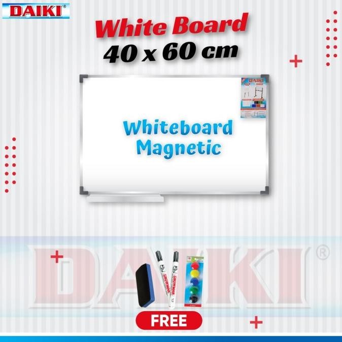 

Promo!! Papan Tulis / Whiteboard Magnetic Daiki Gantung Uk 40X60 Cm