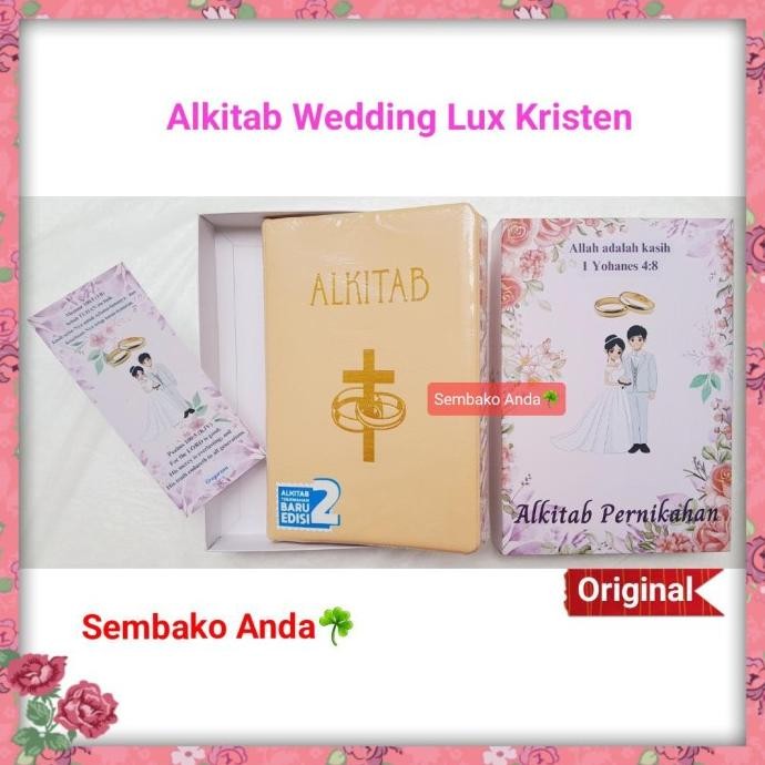 

Alkitab Wedding Lux Kristen. Box. Pernikahan. BS