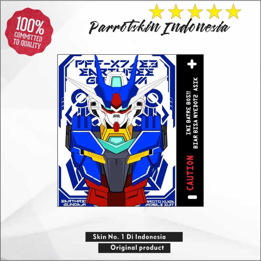 

*PromoTerjangkau* Warp Batre 18650 21700 Gundam Edition 04 Biru Tua Garskin Wrap Stiker Premium / X Casing Case COD
