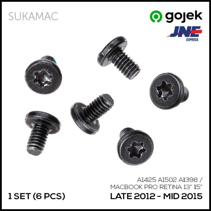 6 Pcs Baut Lcd Hinge Macbook Pro Retina A1425 A1502 A1398