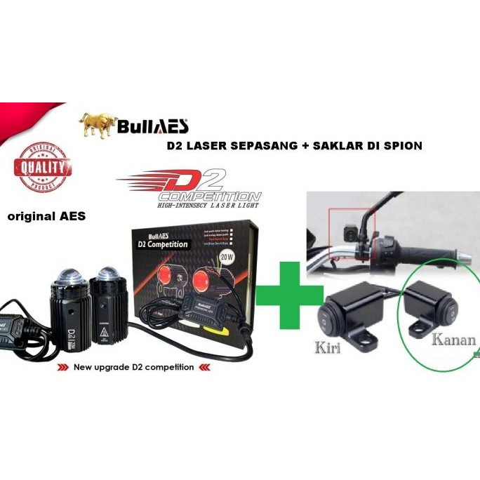 Lampu Tembak Laser Bullaes D2 Competition 20 Watt Devil Eye New 2024 Bullaes Original 100%