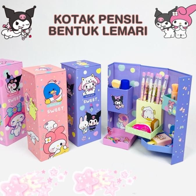 

Promo!! Bos Kotak Pensil Karton Rak Berdiri Tingkat/Pencil Case/Pencil Box