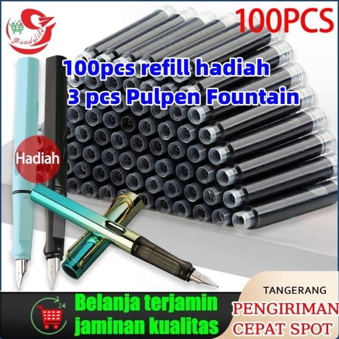 

Promo!! Pulpen Fountain Tinta Isi Ulang Pengganti/Fountain Pen Refill