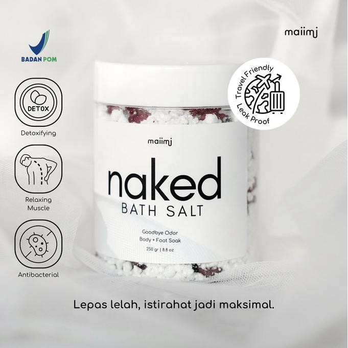BEBAS ONGKIR - Naked Bath Salt: Goodbye Odor | Bath Salt | Garam Mandi