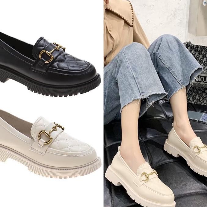 Avanceid 1909 Loafer Epatu Neaer Wanita Erja Docmart Hitam