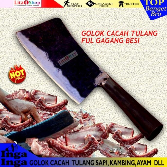 Promo Pisau Golok Cacah Daging Sapi - Pisau Tulang Daging Kambing Cacah COD