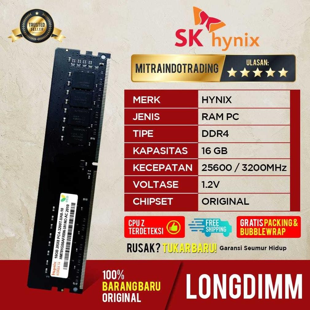 Ram Hynix Longdimm Ddr4 16Gb 3200Mhz
