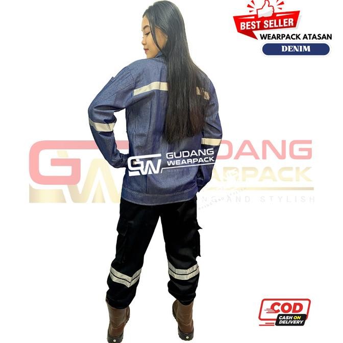 Baju Kerja Wearpack Bahan Denim  - Gudang Wearpack New Stok