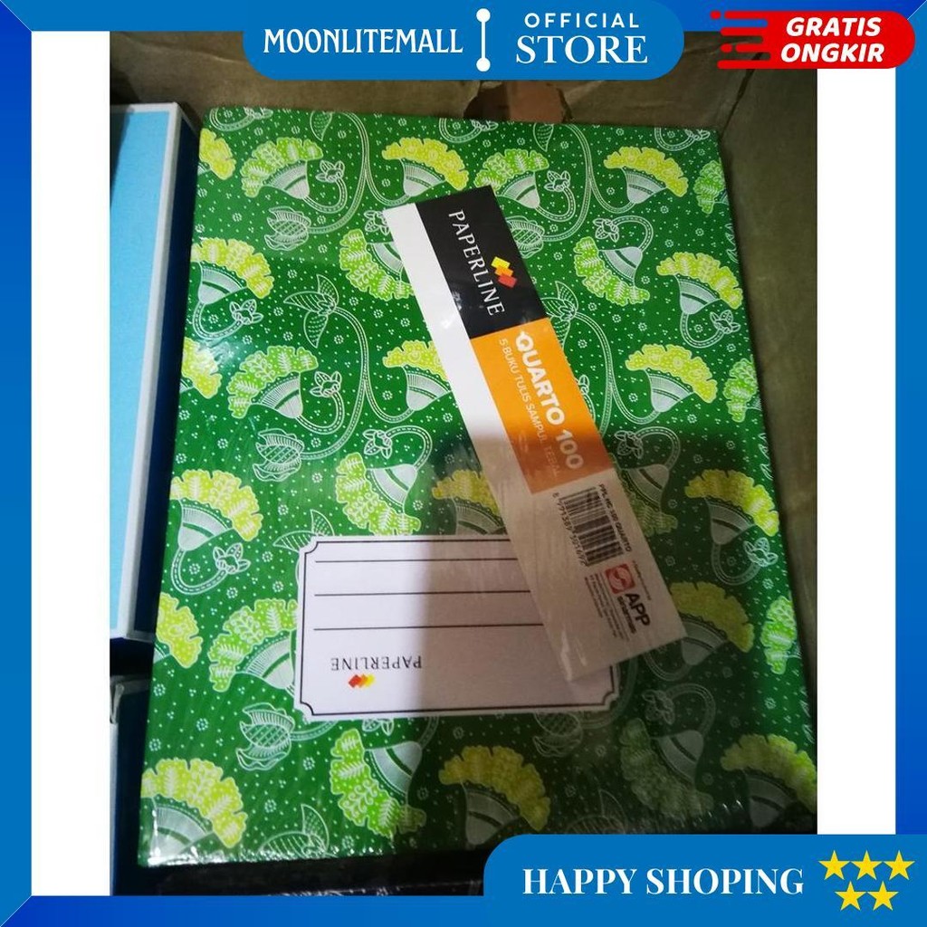 

Buku Tulis Hard Cover Paperline Quarto / Kuarto / Kwarto 100 Lembar D Cod