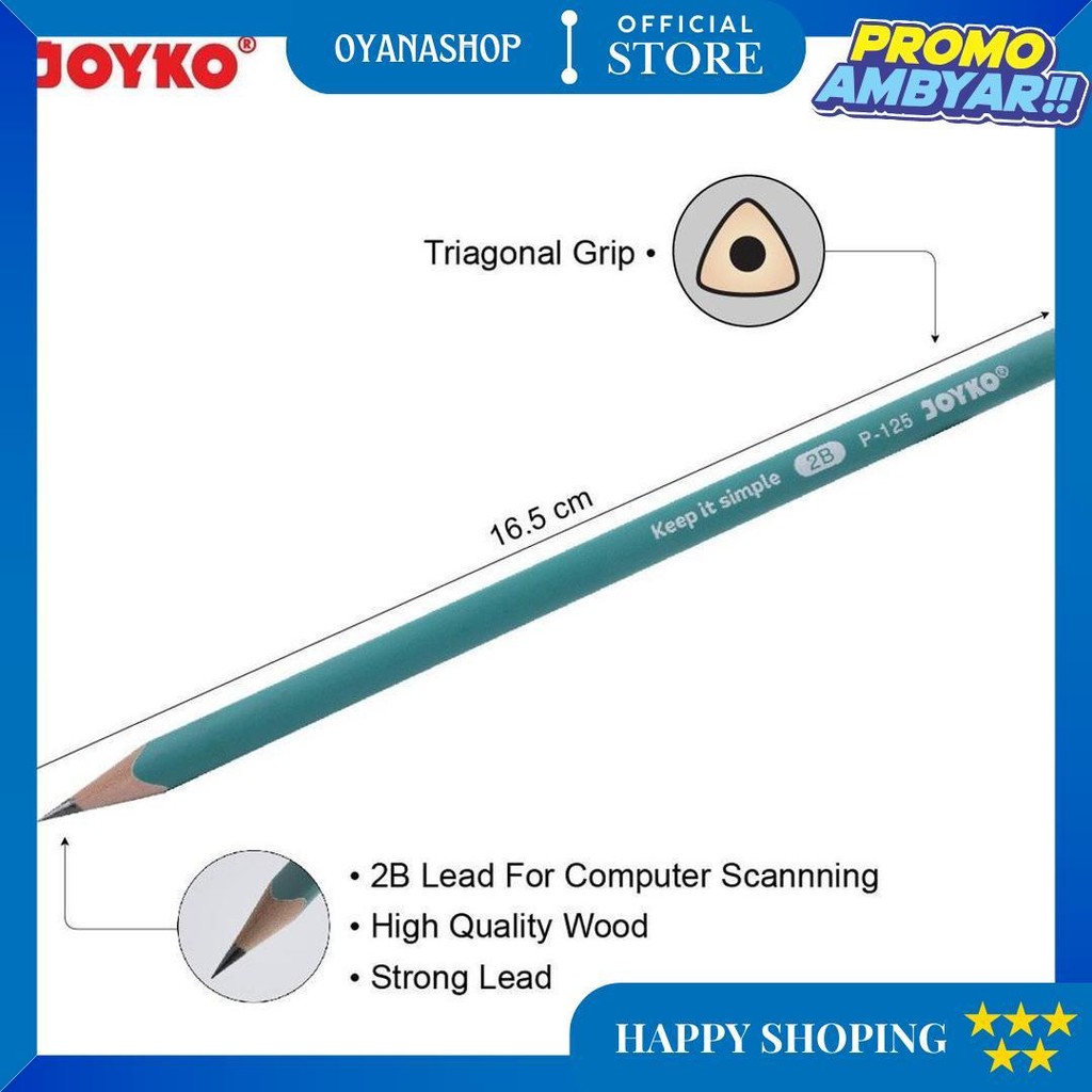

Pensil 2B Joyko P-125 (12Pcs) D Best Seller