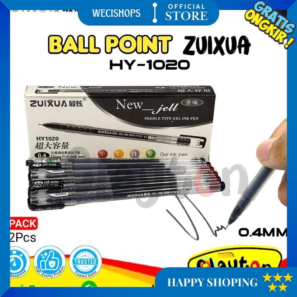 

Ballpoint Pulpen Gel Pen New Gel 0.4 Zuixua-Hitam 12Pcs Pulpen 1 Pack Ballpoin Gel Bolpoin Bulpen D Gratis Ongkir