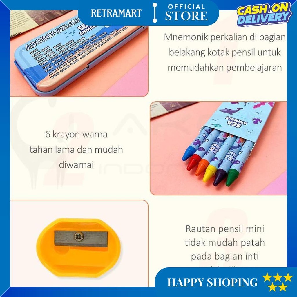 

Lakoe Kotak Pensil Anak Set Stationery/Alat Tulis Kotak Pensil Karakter/Alat Tulis Set Lengkap D Terlaris