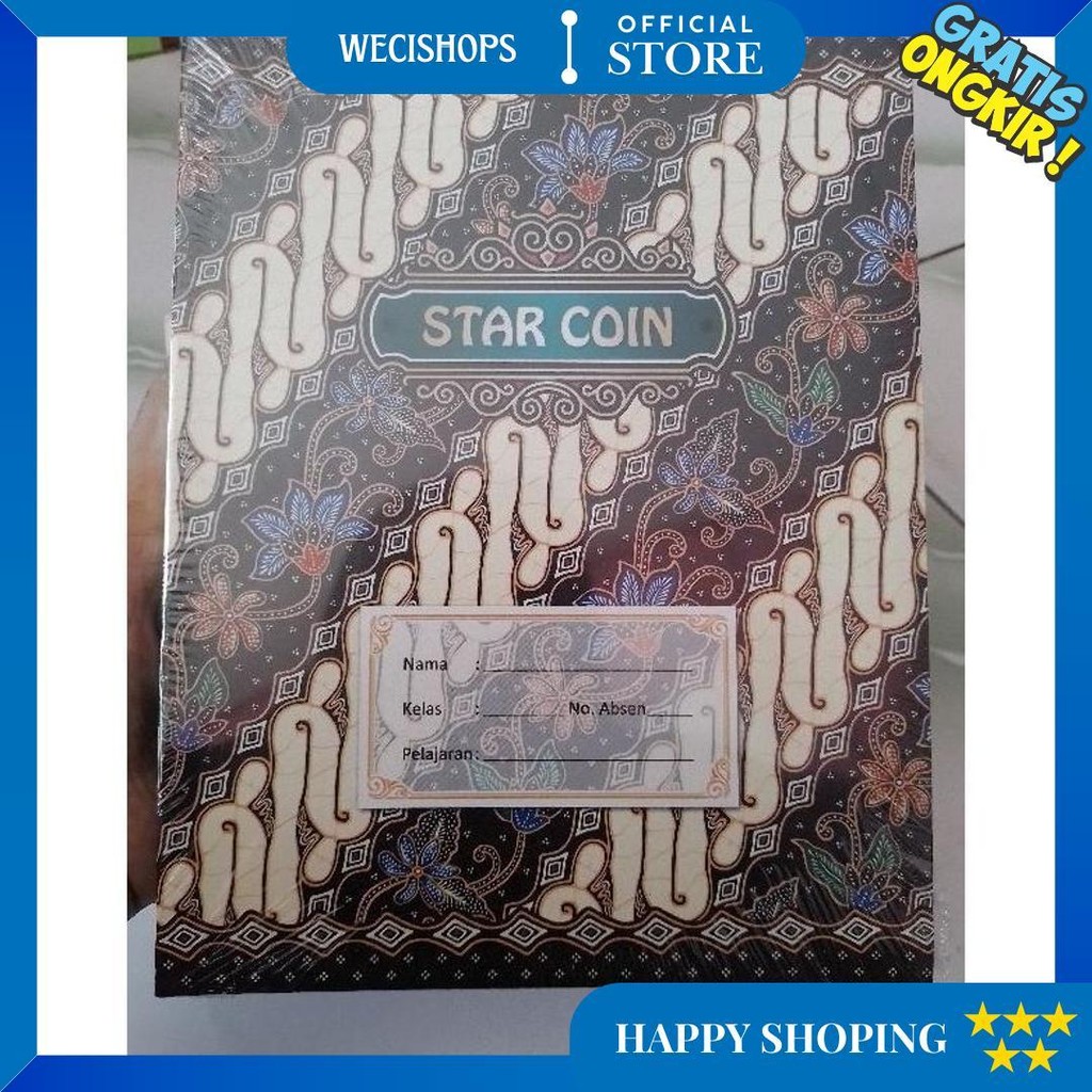 

(10Pcs) 1 Pak Buku Tulis Batik Star Coin Isi 30 Lembar D Termurah