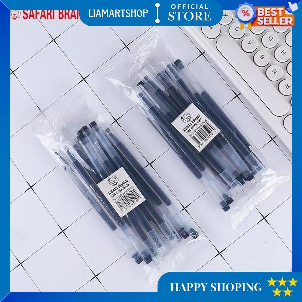 

(Sf1020Eco Lusin) Pulpen Bolpoint Bolpen Pena Gell Gel Jel Pen Grosir Murah Obral Ekonomis Merk Safari Lusinan Isi 12 Pcs D Promo 4.4