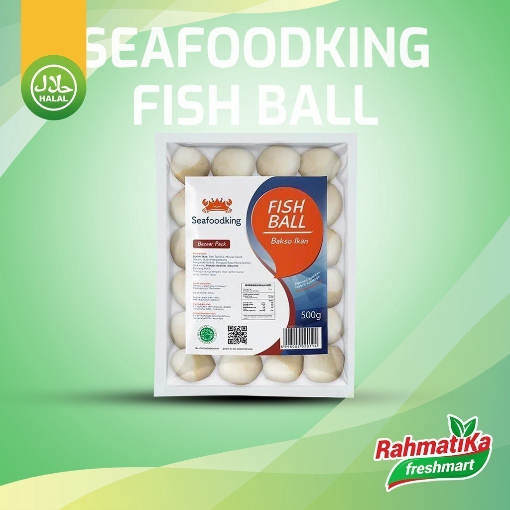 

Seafoodking Fish Ball - Bakso Ikan 500 gr (Frozen)