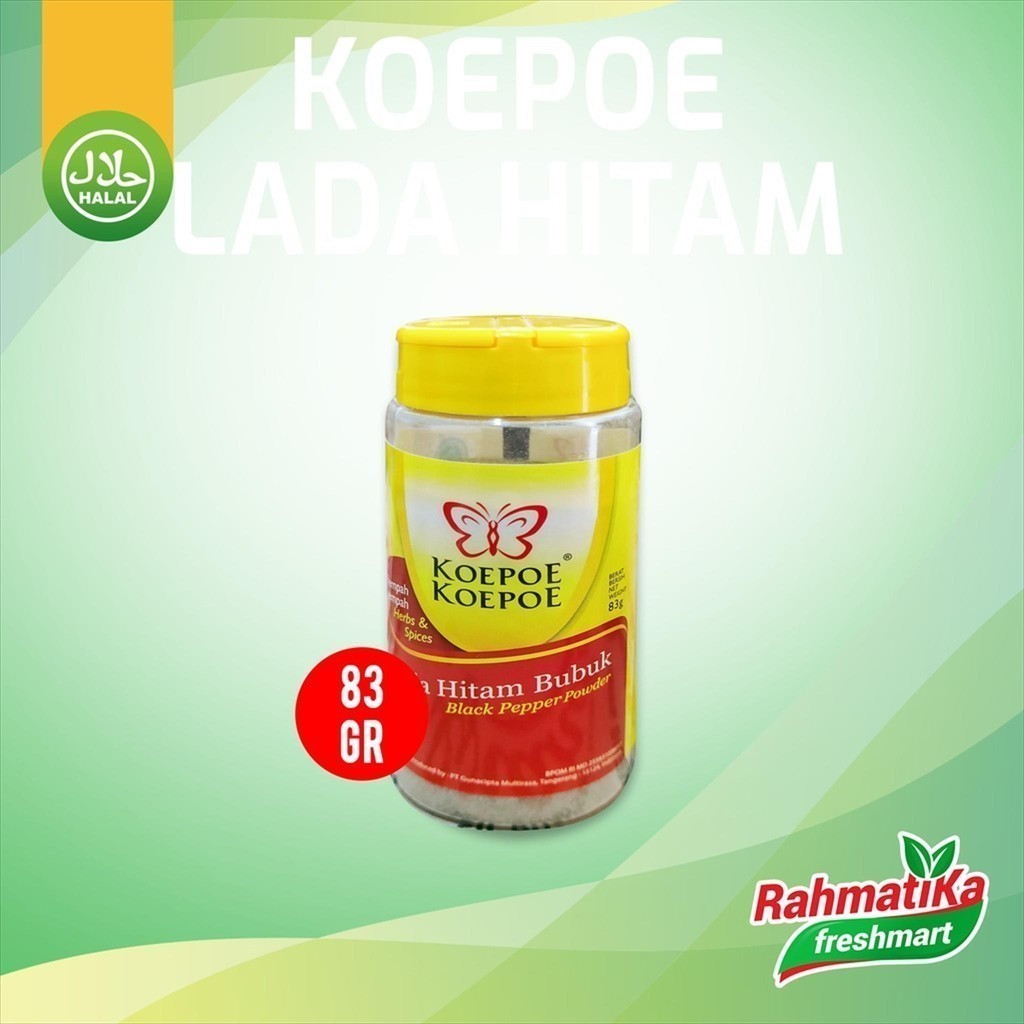

Koepoe Koepoe Lada Hitam Bubuk / Black Pepper 83 gr (Bumbu Dapur)