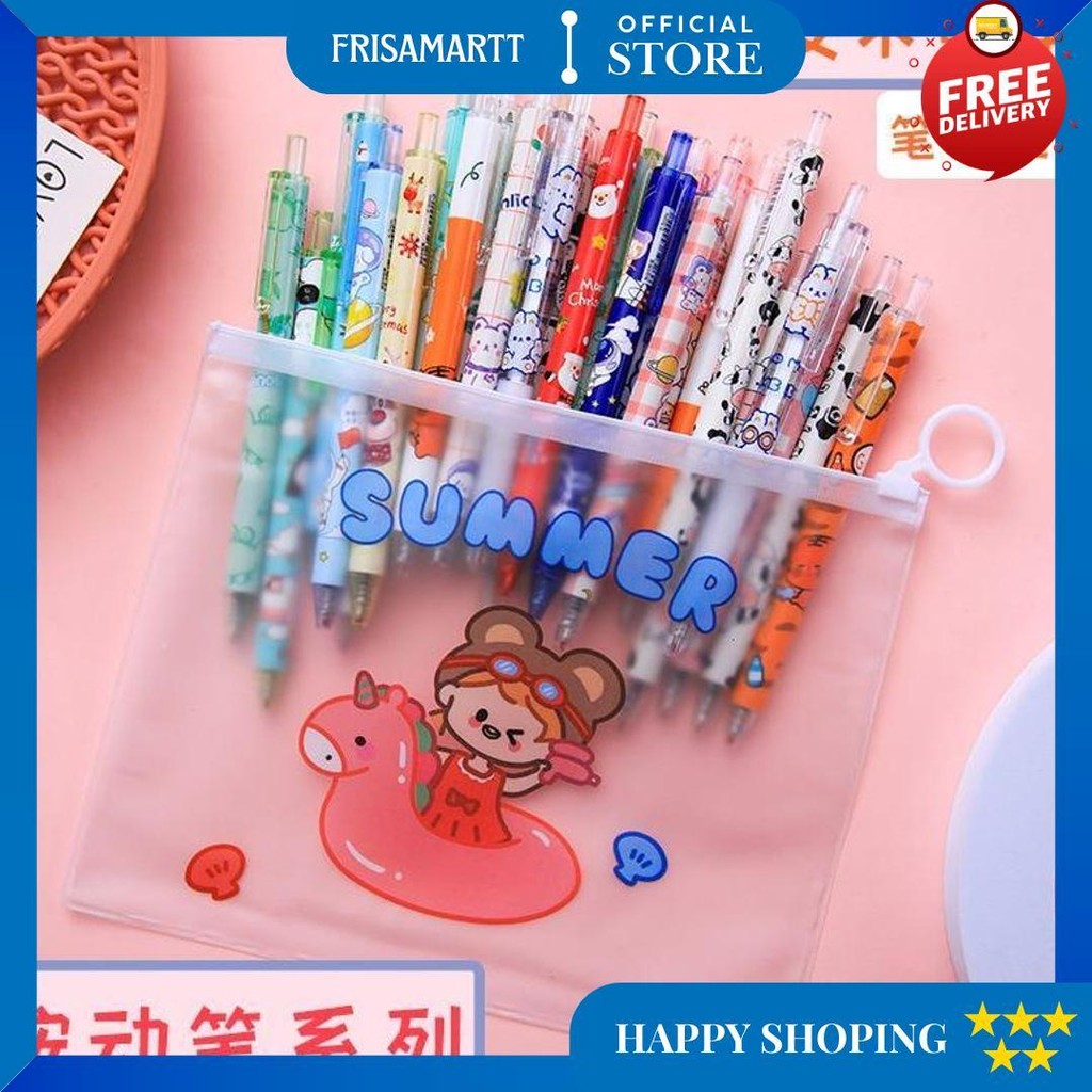 

Alat Tulis Set/Pena Set (Isi 20 Pcs) Dengan Banyak Karakter Model Tekan (Free Pouch) D Promo 4.4
