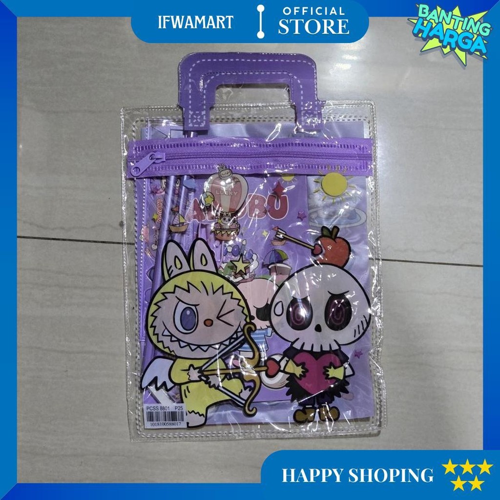

Alat Tulis Set 6 In 1 Karakter Labubu Murah Lucu Pouch Set Stationery Hadiah Anak - Gg0351 D Promo Puncak