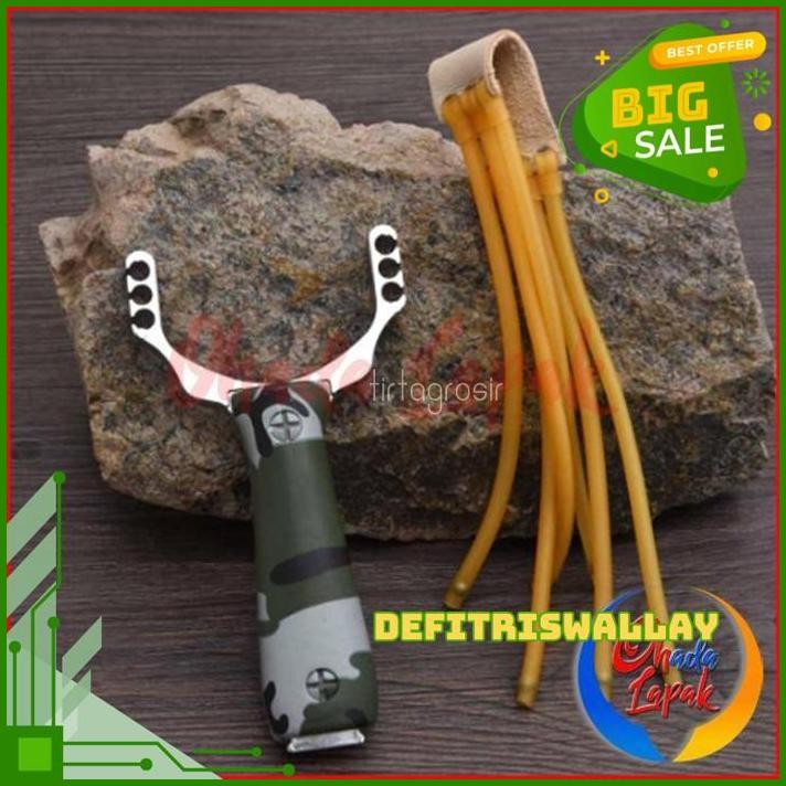 KETAPEL ALUMINIUM KATAPEL BESI BERBURU SLINGSHOT CATAPULT SURVIVAL KUALITAS TERBAIK