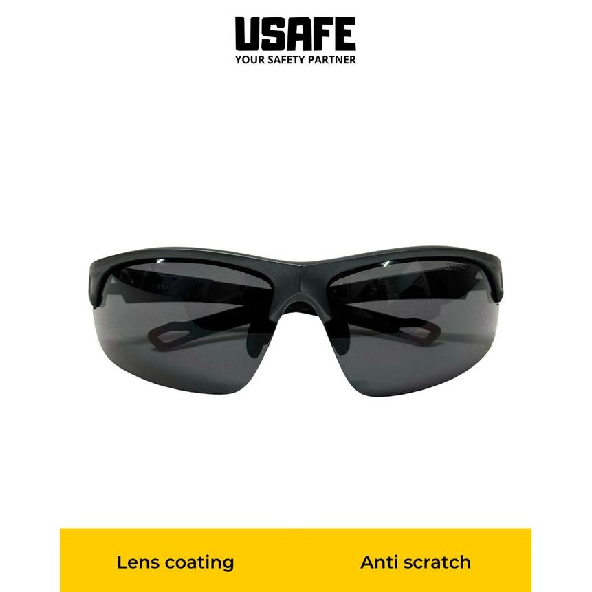 Kacamata Safety Cheetah Vector Smoke Lens Original ( Hitam ) New Stok