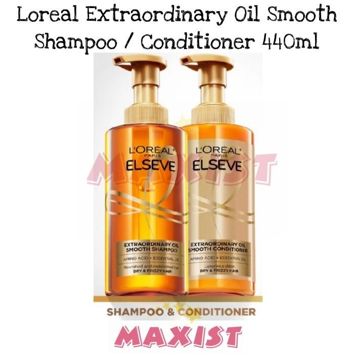 Loreal Paris Extraordinary Oil Shampoo 400ml / Conditioner 400ml Shampo Loreal Elseve 400 ml
